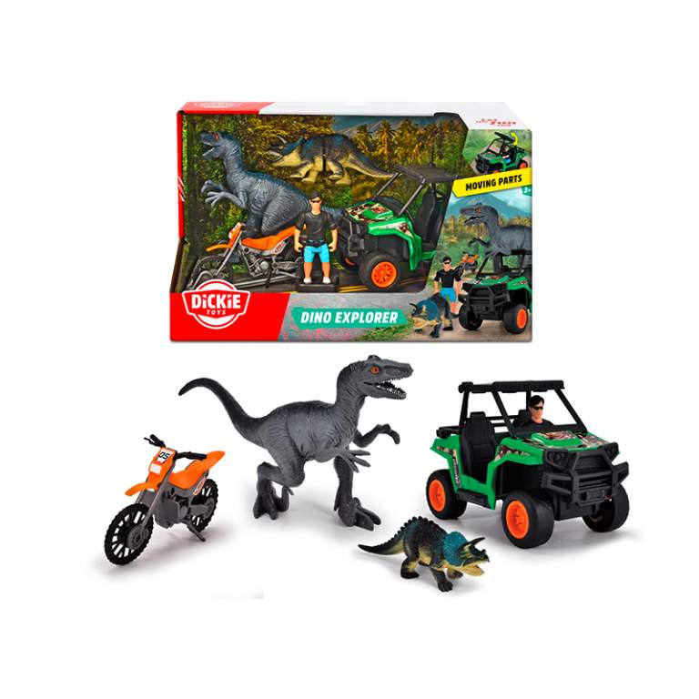 3834009 Ігровий набір Пошук динозаврів, баггі та мотоцикл, 2 динозаври, 1 фігурка, 3+