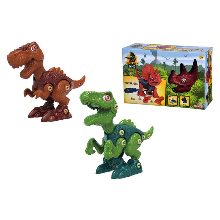 4342504 Іграшка для складання Динозавр з викруткою, 3 види, 21 см, 3+