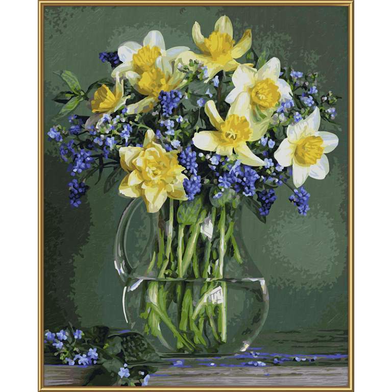 9130789 Художній творчий набір Букет весняних квітів 40х50 см 12+