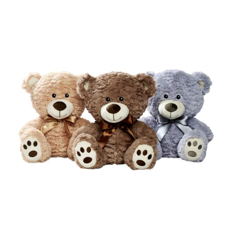5810188 Плюшева іграшка Nicotoy "Ведмежа з бантиком", 3 види, 25 см, 0 міс.+
