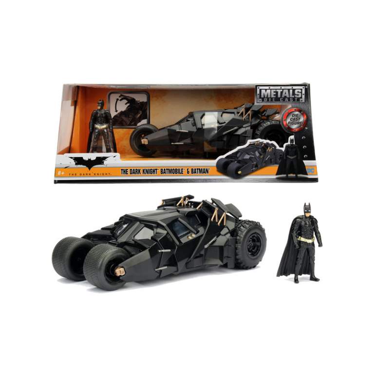 253215005 Машина металева Jada "Бетмен (2008)" Бетмобіль Темного Лицаря з фігуркою Бетмена, масштаб 1:24, 8+