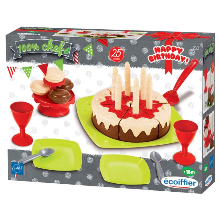 002513 Набір посуду "Happy Birthday" з тортом , 25 аксес., 18міс.+