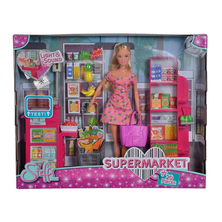 5733449 Лялька Штеффі "У супермаркеті", з касою, зі звук. та світл. ефектами, з аксес., 3+