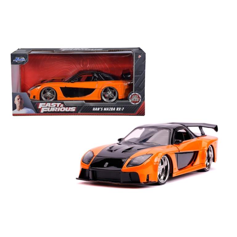 9330732314R00 Машина металева Jada "Форсаж" Мазда RX-7, помаранчева, масш. 1:24, 8+