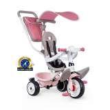 741401 Дитячий металевий велосипед  з козирком, багажником та сумкою, рожево-сірий, 66х49х100 см, 10 міс.+ small