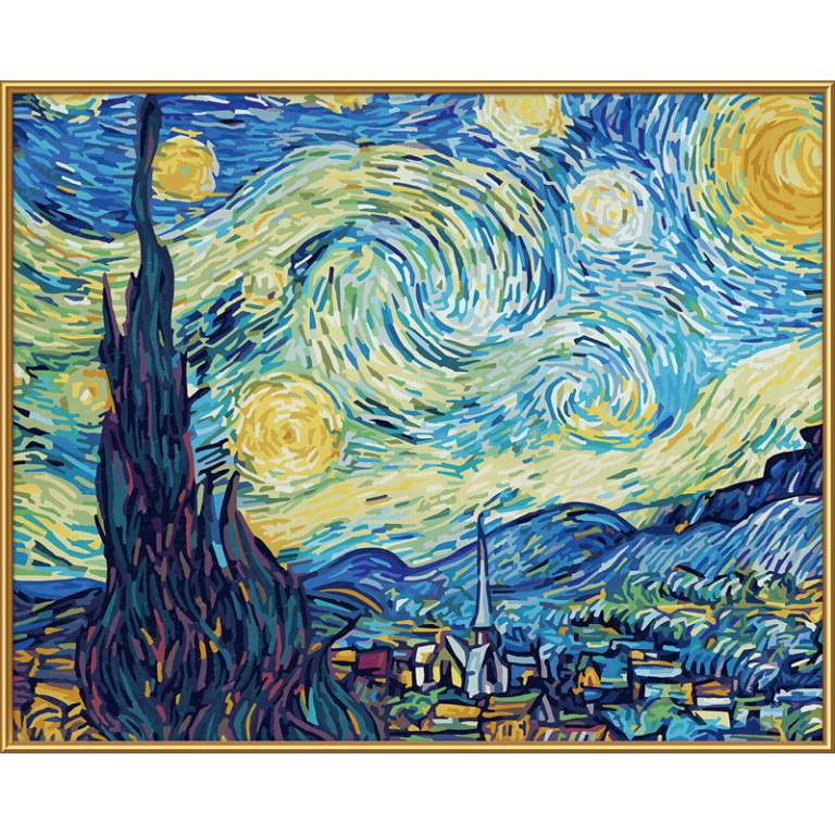 9130816 Художній творчий набір "Зоряна ніч" Вінсента ван Гога, 40х50 см, 12+