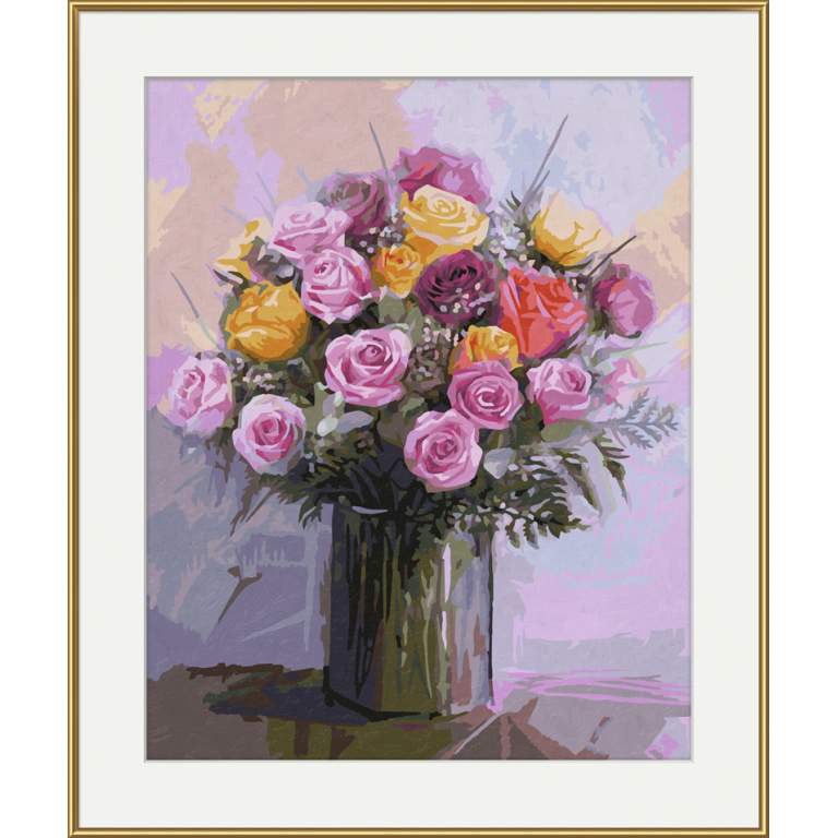 9130749 Художній творчий набір Букет троянд, 40х50 см, 12+