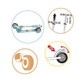 7600750379 Дитячий самокат "Дісней Стіч" розкладний з метал. рамою, двоколіс., 70х32х83 см, 5+ (2814) small