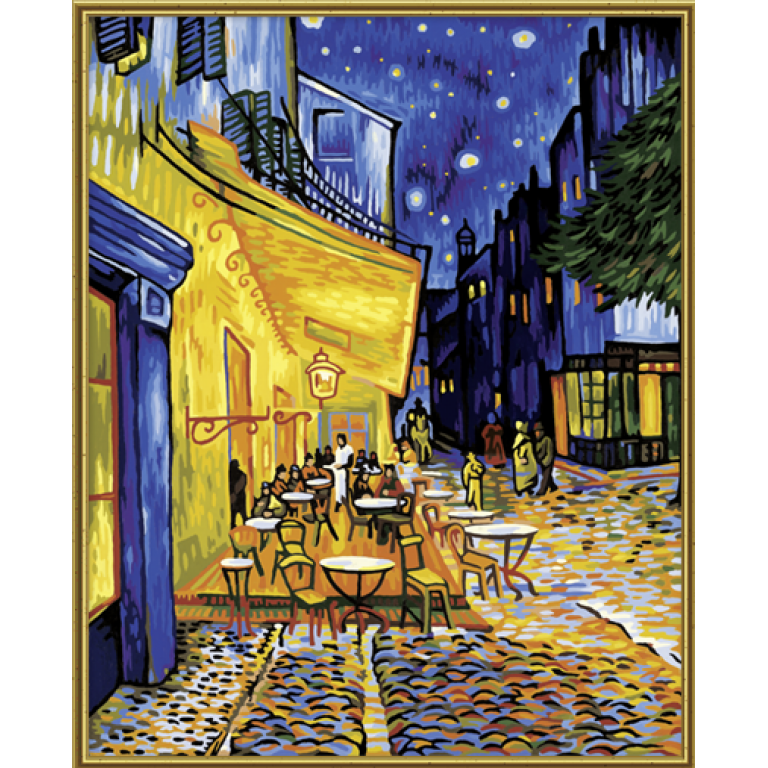 9130359 Художній творчий набір "Кафе на терасі. Вінсент ван Гог", 40х50 см, 12+