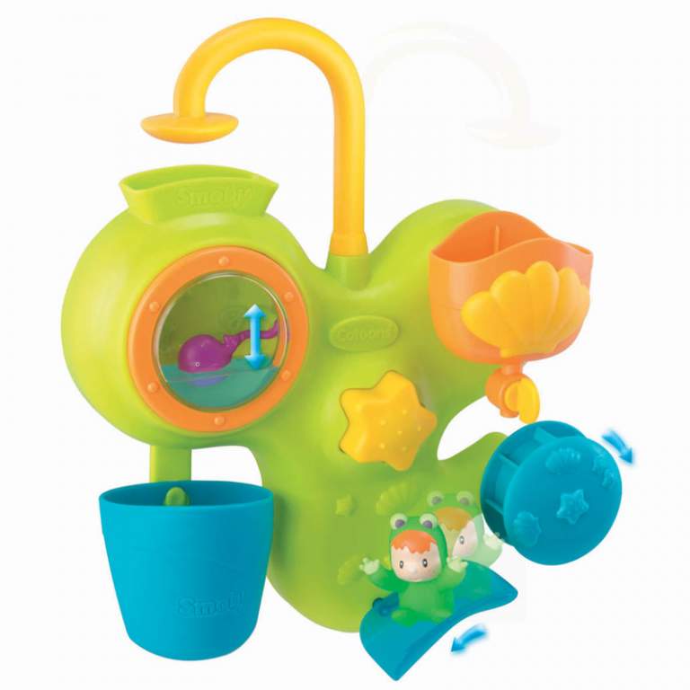 211421 Іграшка для ванни Cotoons "Водні розваги",  з басейном, акваріумом та жабкою, 12міс.+