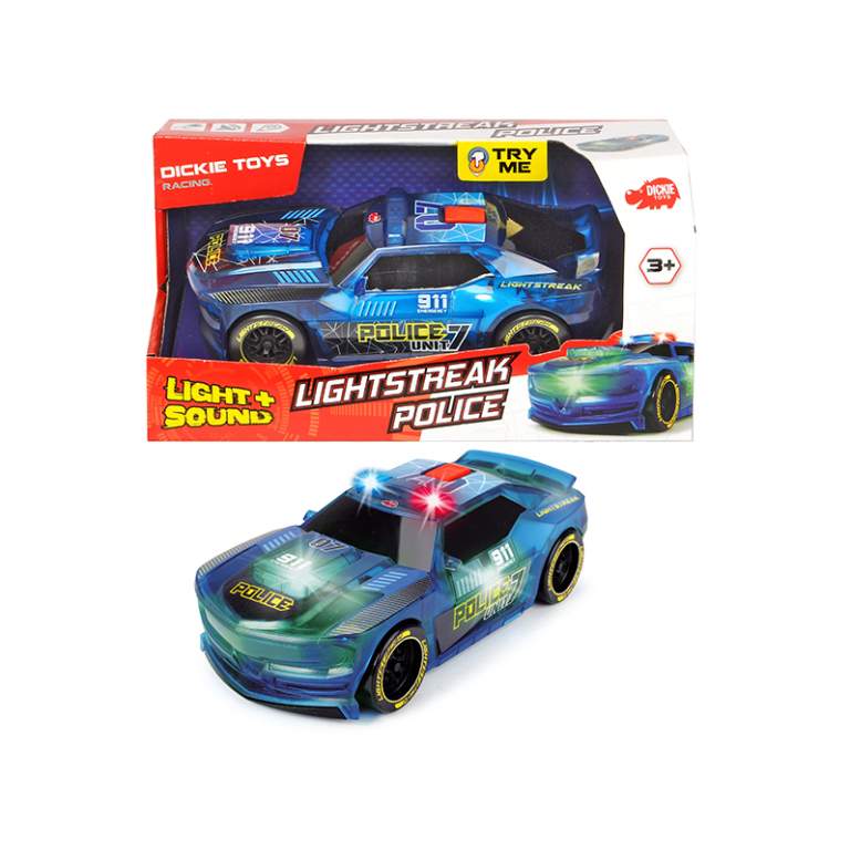 3763001 Швидкісний автомобіль «Сполохи світла. Поліція» зі зміною кольору, звук. та світл. ефектами, 20 см, 
