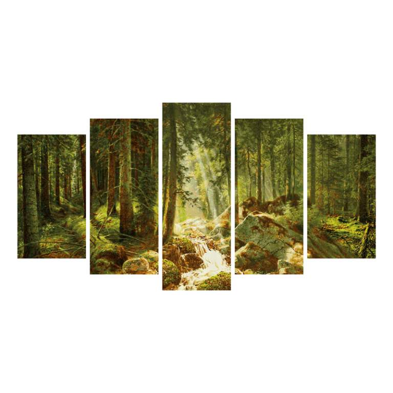 9450832 Художній творчий набір-поліптих "Наш ліс", 5 картин, 132х72 см, 12+
