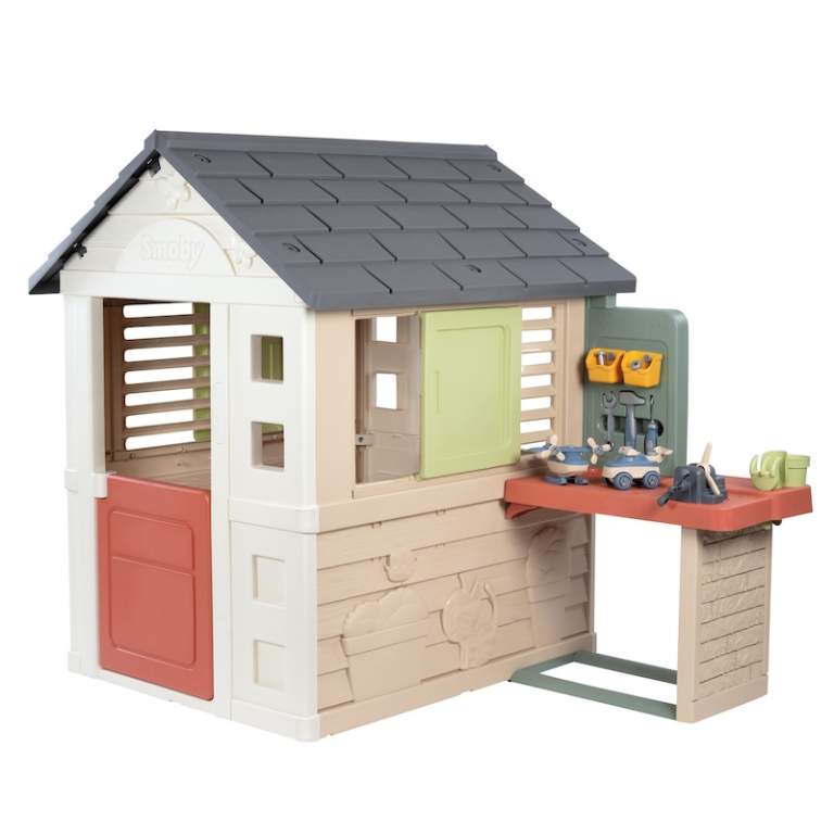 7600810742 Будинок Smoby Life "Садова майстерня" з станком, з інструментами та аксес., 145х110х127 см, 2+